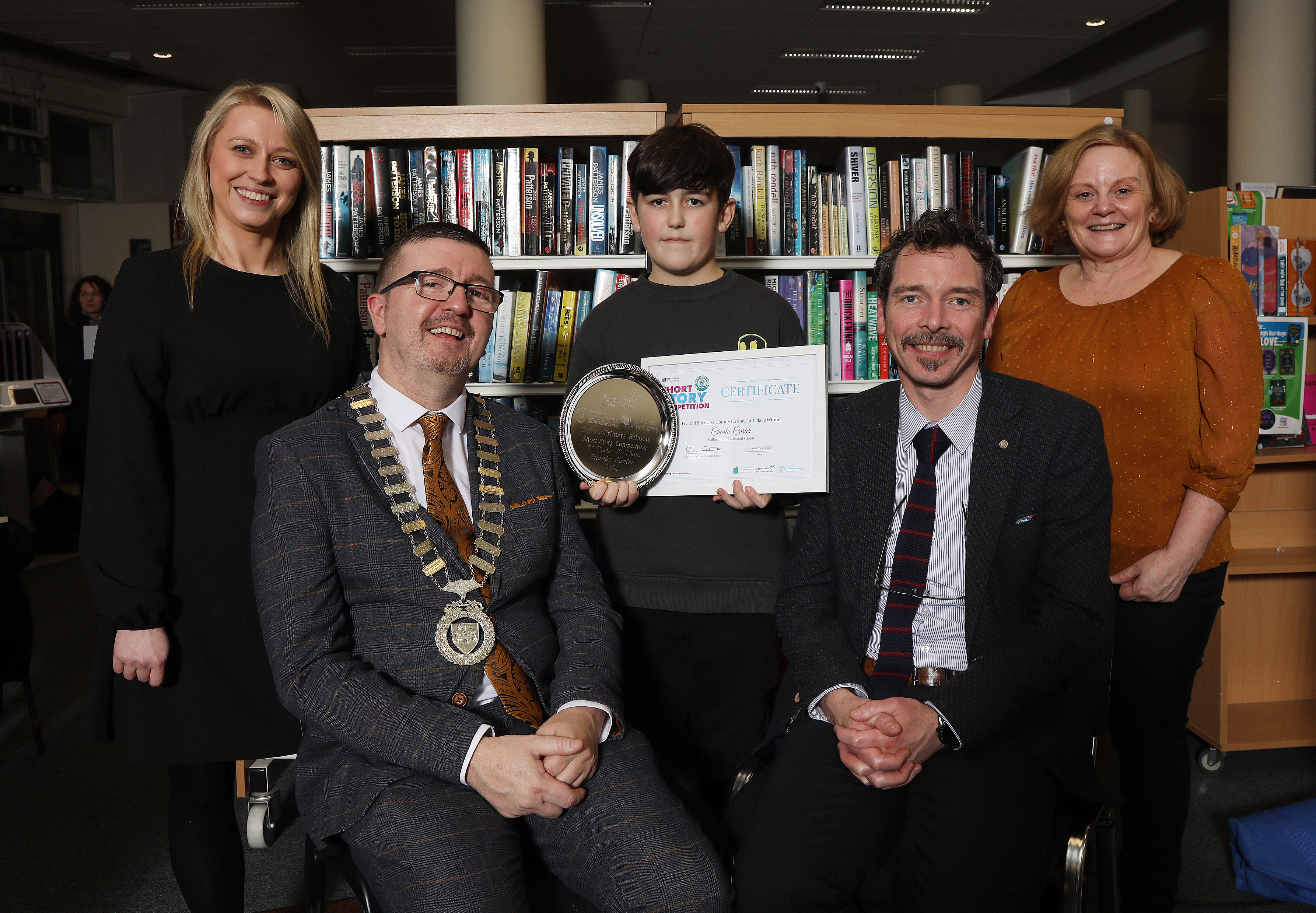 Celebrating the young literary stars of Carlow at the Awards Night for the Short Story Competition 5th 2nd Celebrating the young literary stars of Carlow at the Awards Night for the Short Story Competition 5th 2nd