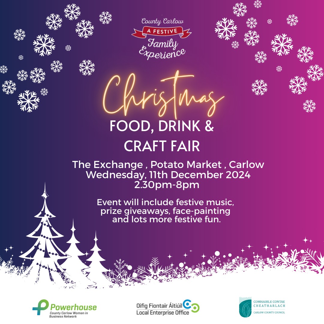 Celebrate the Christmas Spirit at the Carlow Christmas Food, Drink, and Craft Fair Celebrate the Christmas Spirit at the Carlow Christmas Food, Drink, and Craft Fair